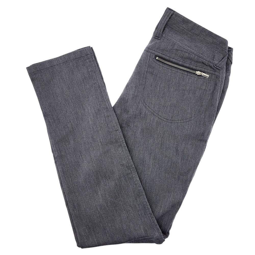 Nau Tech Chino Pants 8 Gray Organic Cotton Hiking Gorpcore Travel Zip Pocket